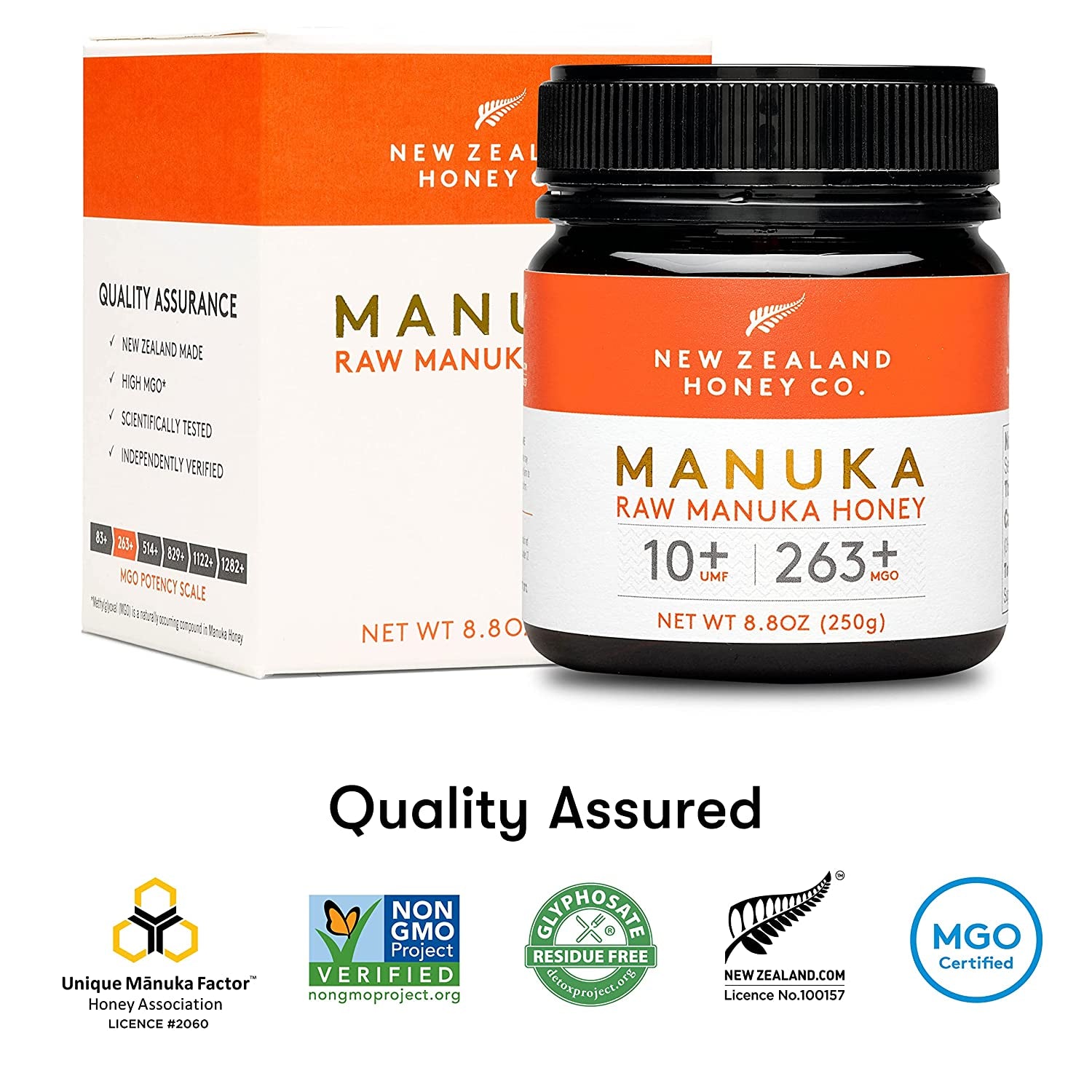 . Raw Manuka Honey UMF 10+ | MGO 263+, 8.8Oz / 250G